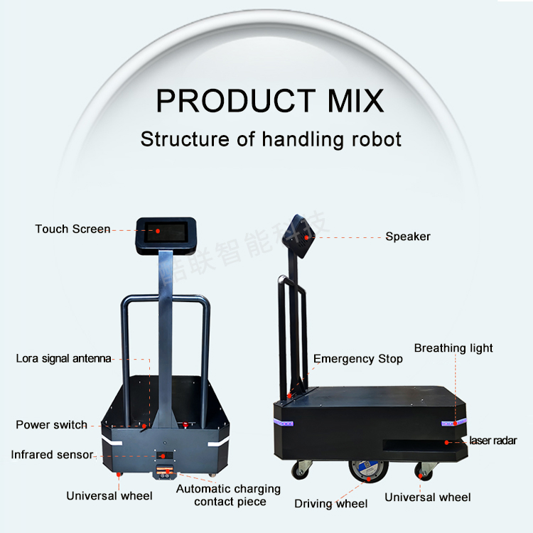 300kg Agv Handling Robot Mobile Material Transport Robot for Warehouse Workshop Laser Navigation