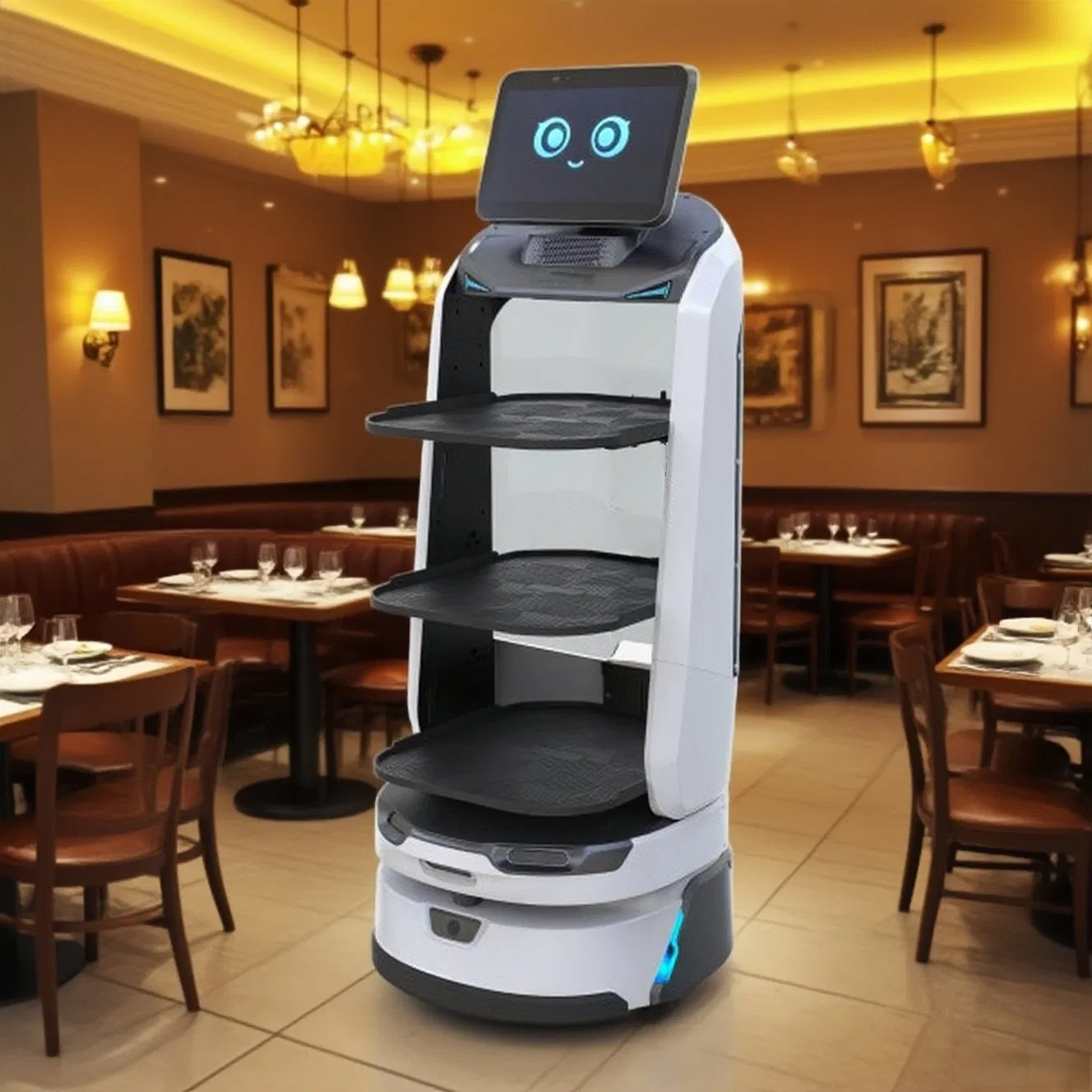 Large Intelligent Robot for Automatic Food Delivery Hotel Catering Commercial Customer Service Robots