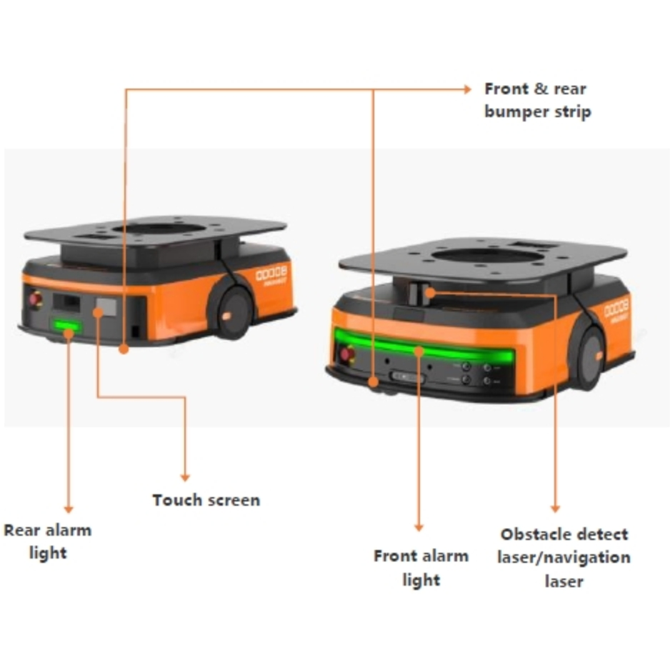 2000kg EU Pallet Transport Heavy Load Warehouse Agv AMR Backpack Mobile Robot
