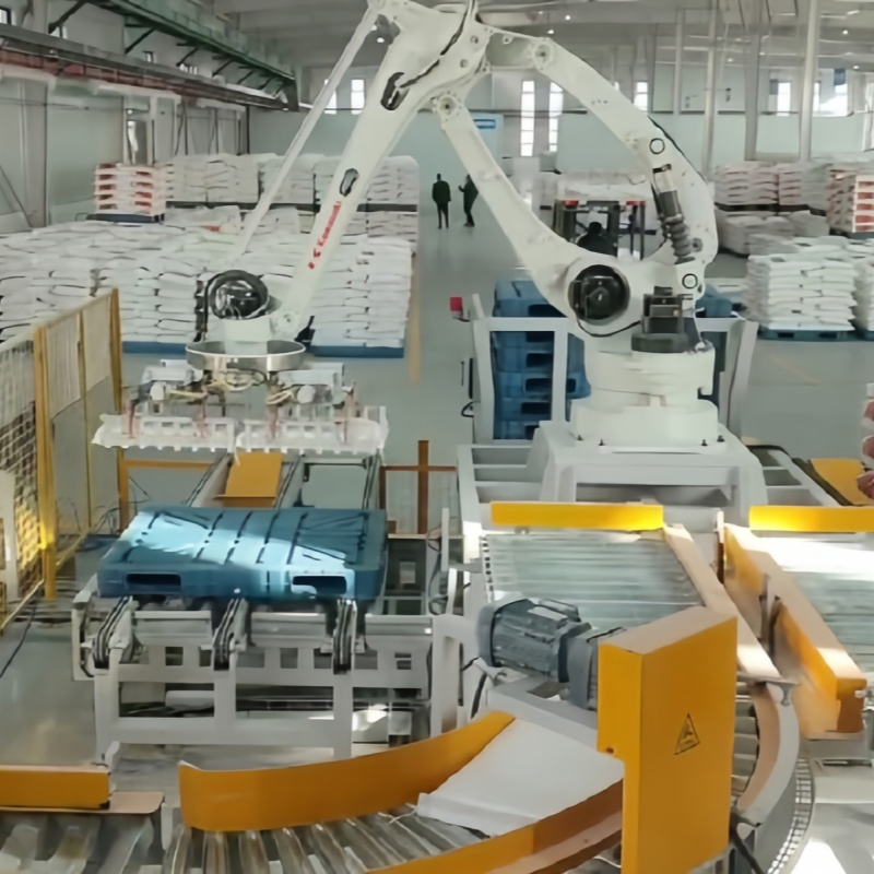 Stacking Automatic Industrial Palletizing Robot Palletizer with Customized Gripper/3D Vision/User Friendly/Easy Programming/High Payload/Worldwide Support.