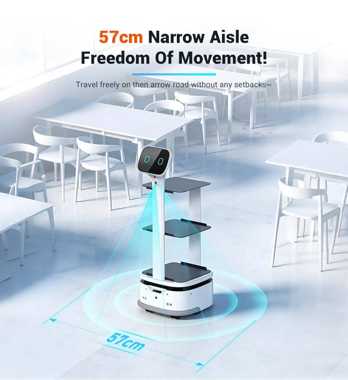 Intelligent Delivery Robot Multi-Location Delivery Hotel &amp; Restaurant Efficient Service Solution