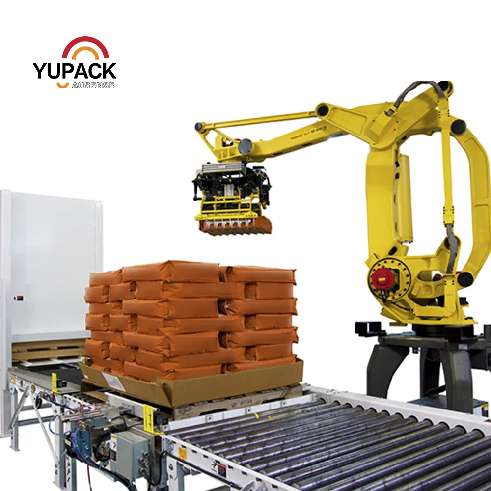 High Speed Robot Arm Bag Palletizing System for Factory Automation