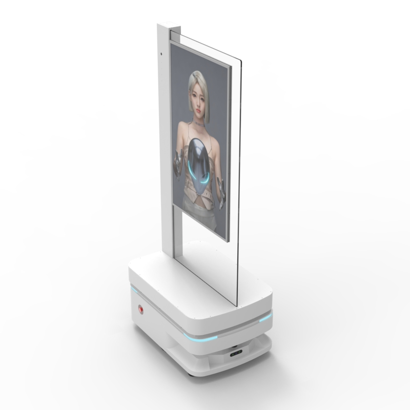 43'' Double-Sided LCD Smart Ad Robot Featuring Autonomous Navigation Automatic Charging and Continuous Video/Ad Playback