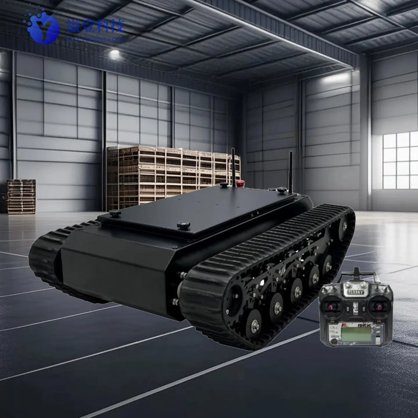 Post Disaster Reconstruction Tracked Robot Chassis with Heavy Load Capacity for Debris Removal
