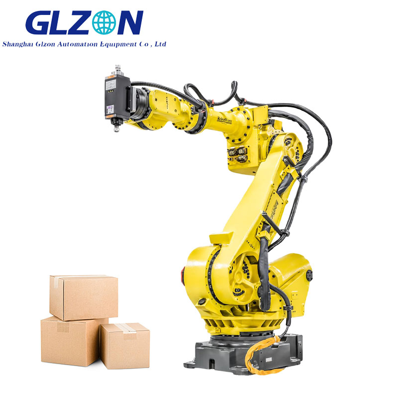 Automated Conveyor Stretch Wrapper Palletizing System with Robotic Technology