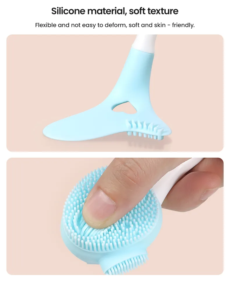 2025 Nuevas Llegadas Cepillo Exfoliante de Silicona para Limpieza Facial a Prueba de Agua con Mango de Doble Cara para Hombres y Mujeres