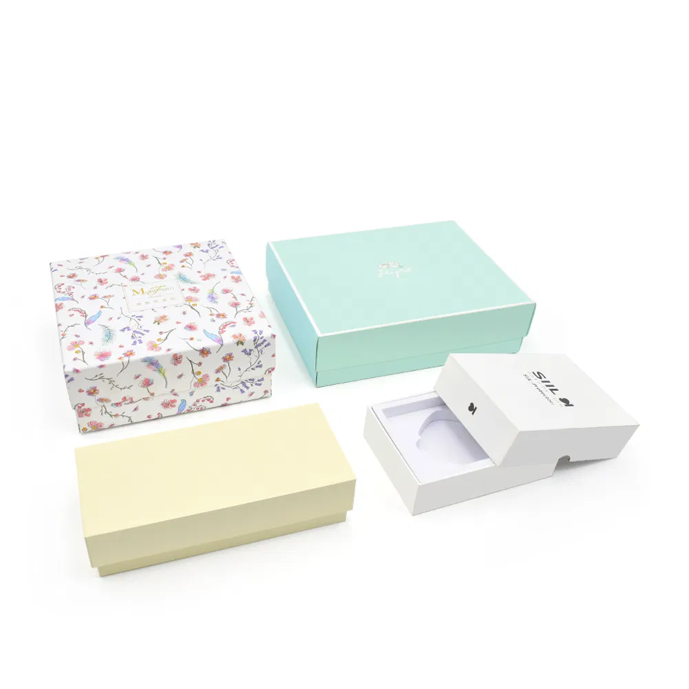 Caja de papel con tapa y base