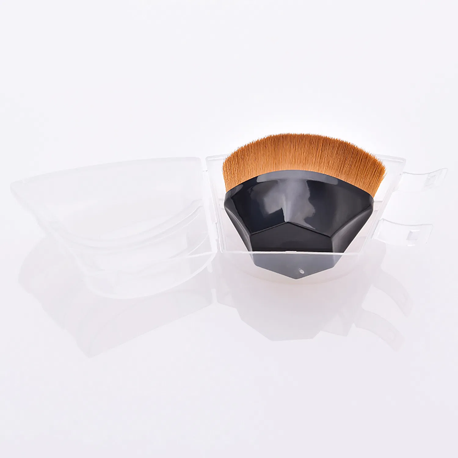 Brocha de Fundación de Punta Plana Kabuki de Keshima, Brocha de Maquillaje Premium para Líquido, Crema y Polvo - Difuminado y Mezclado para el Rostro B