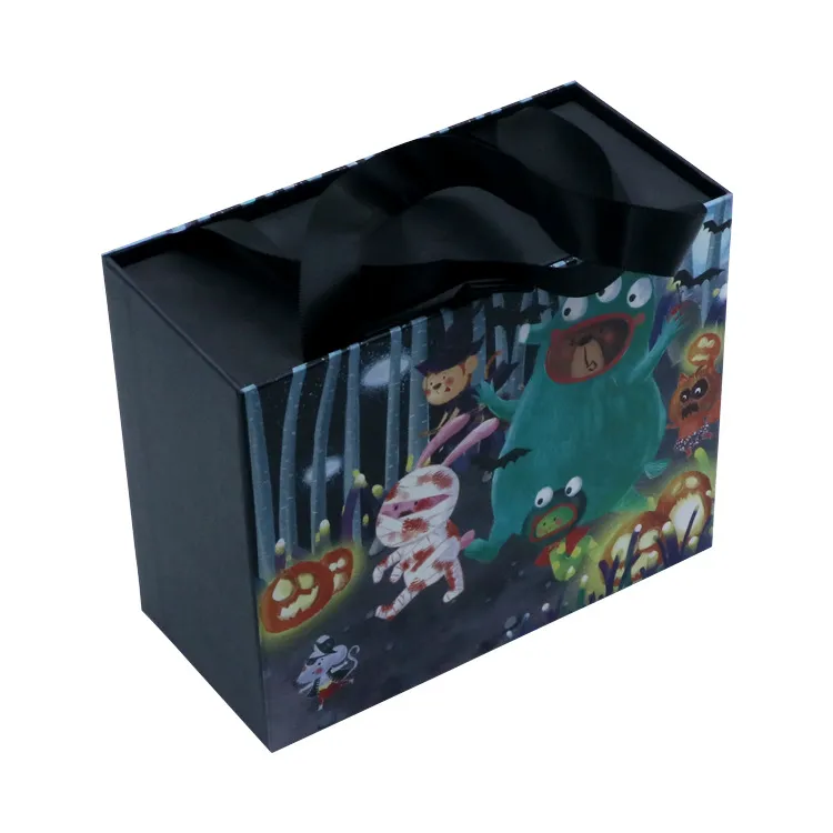 Caja de regalo negra de almacenamiento deslizante de lujo