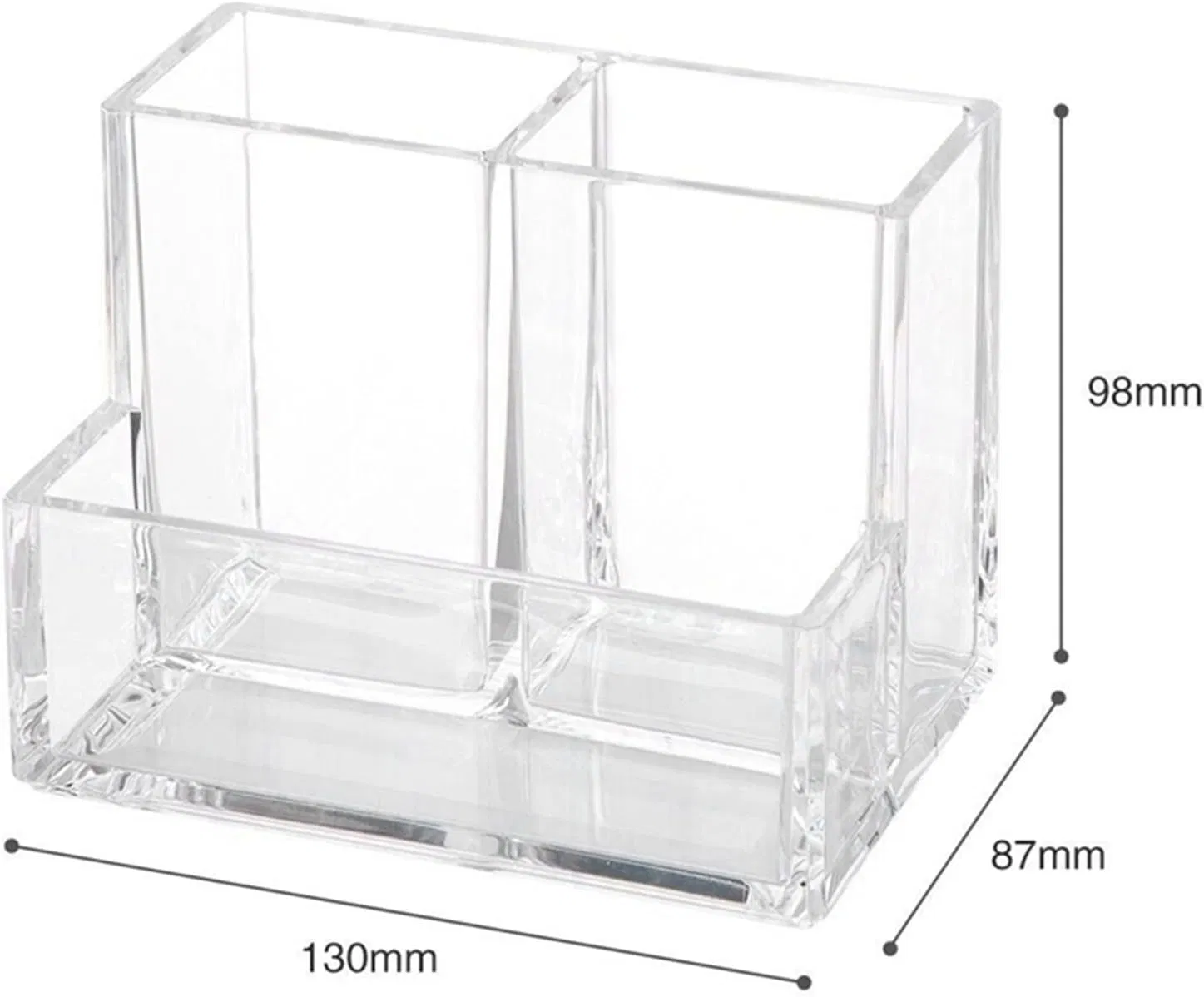 Organizador de Maquillaje Acrílico Transparente para Escritorio, Almacenamiento de Cosméticos, Caja para Labiales