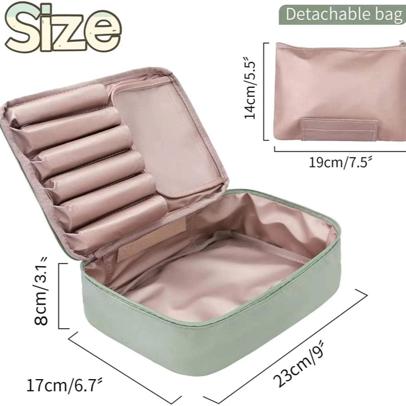 Organizador de Maquillaje Impermeable y Elegante para Viajes y Gimnasio