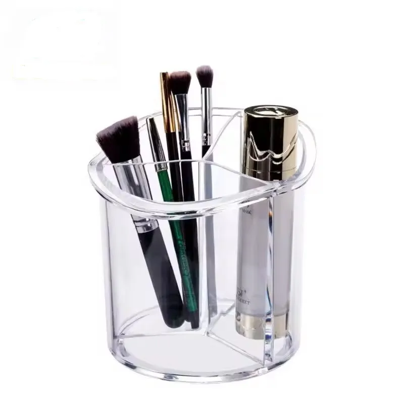 Promoción de color arcoíris de acrílico, regalo soporte para brochas de maquillaje