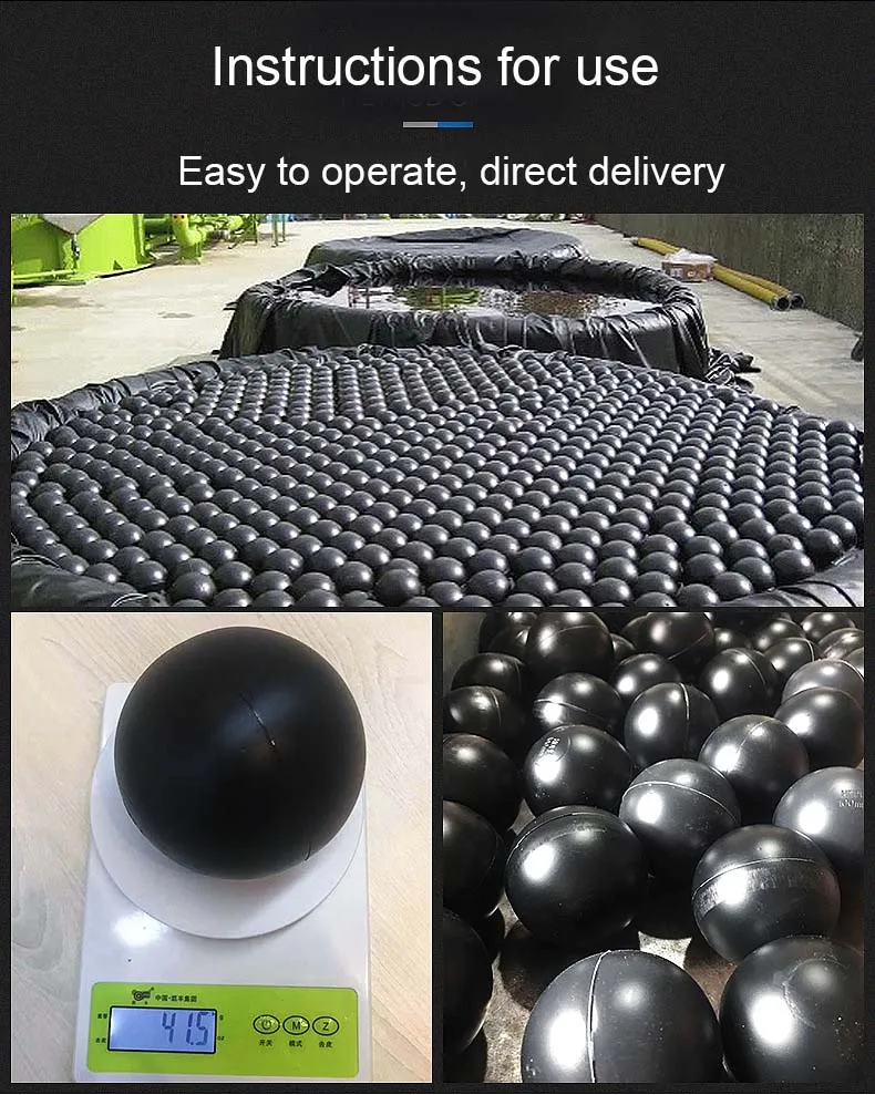 Instalación de cobertura de bolas flotantes