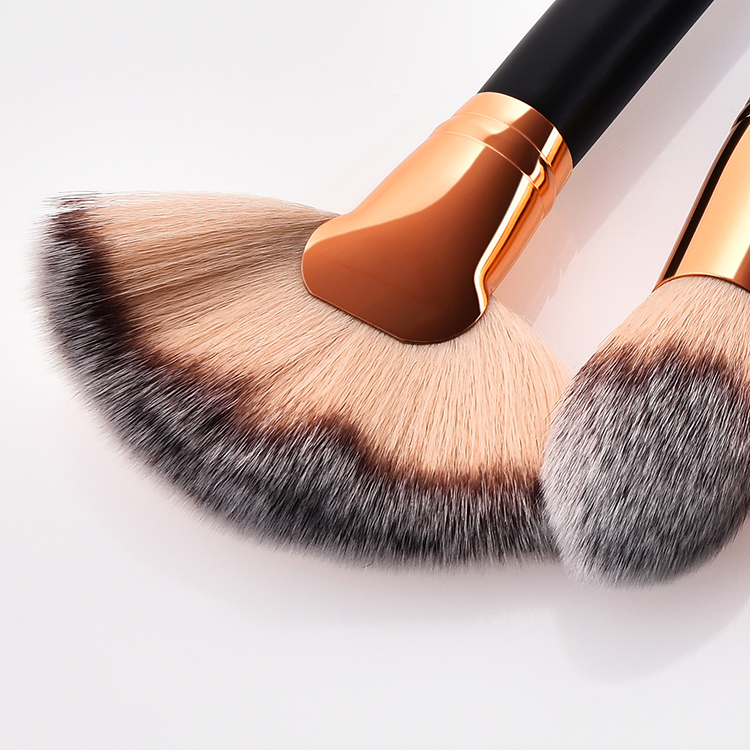 10PCS Conjunto de Pinceles de Maquillaje Premium Sintético Rosa Dorado Pincel de Base Difuminado Pincel de Rubor Pincel de Polvo Facial Conjunto de Pinceles de Maquillaje