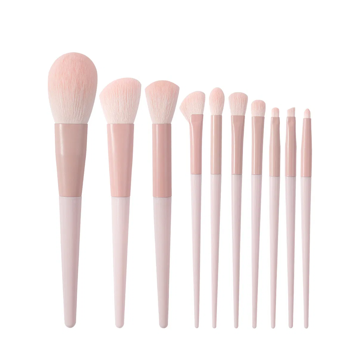 Set de Pinceles de Maquillaje Beautichen 11-Piece en Color Rosa con Bolsa de Viaje – Cerdas Suaves para Base, Rubor, Sombra de Ojos y Más – Diseño Elegante, Perfecto