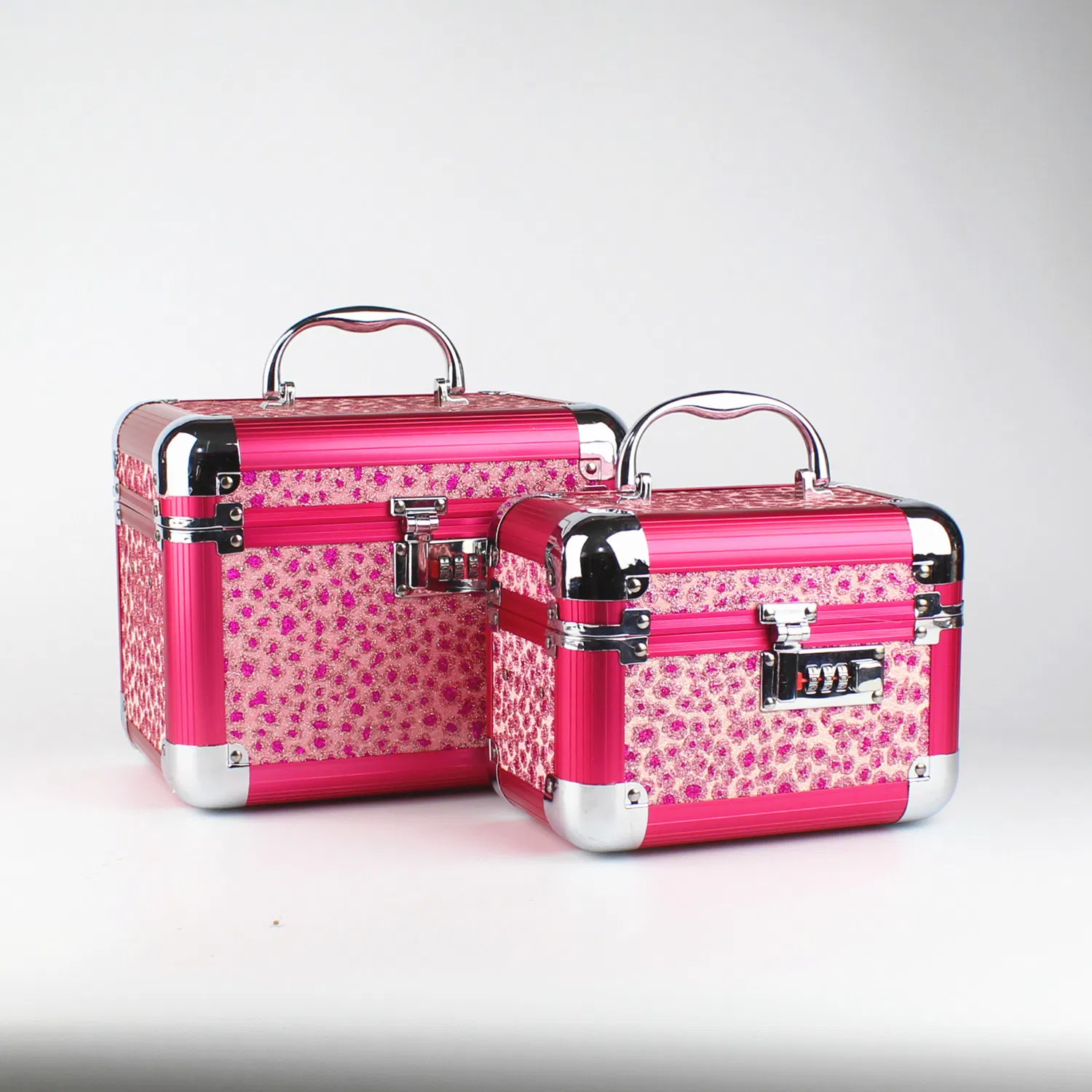 Fábrica OEM Estuche de Maquillaje Cosmético de Aluminio Multifuncional para Viaje