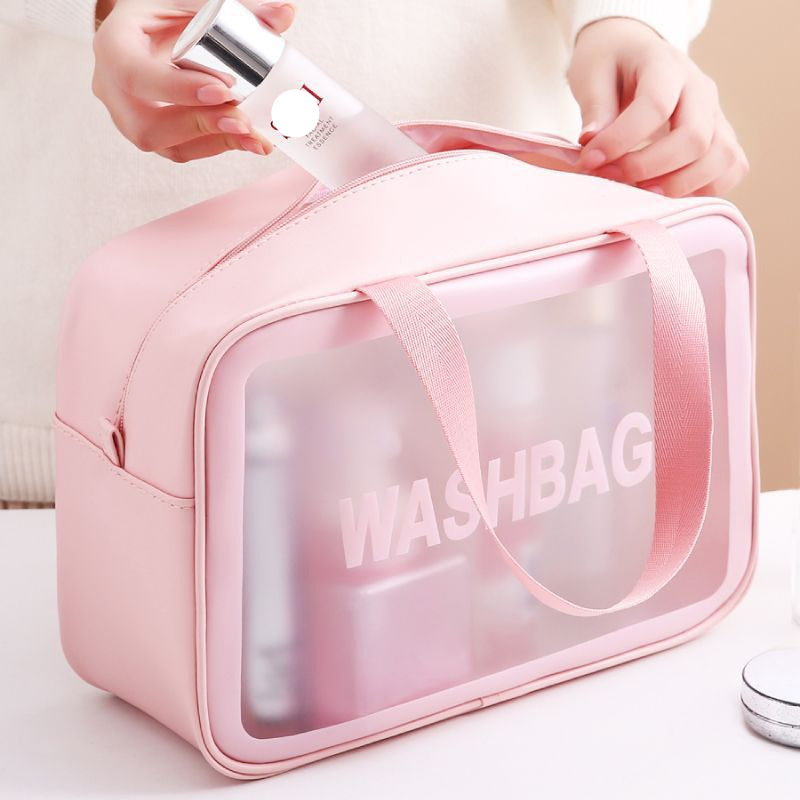 Neceser de Maquillaje Translúcido Goodseller para Mujeres y Hombres, Estuche Portátil para Artículos de Tocador