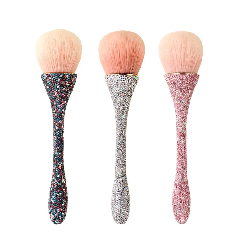 Nuevo Pincel de Maquillaje en Polvo Suelto con Cintura de Diamante