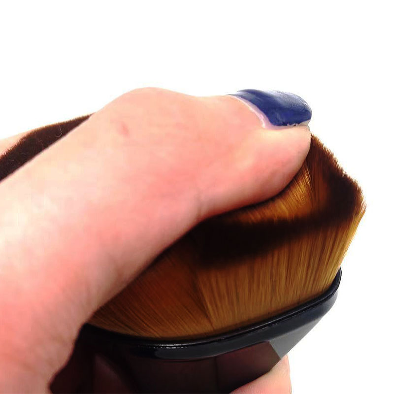 Brocha de Maquillaje Base Plana para Rostro, Brocha para Rubor, Base Líquida en Polvo para Difuminar Líquido