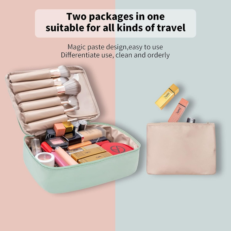 Organizador de Maquillaje Impermeable y Elegante para Viajes y Gimnasio