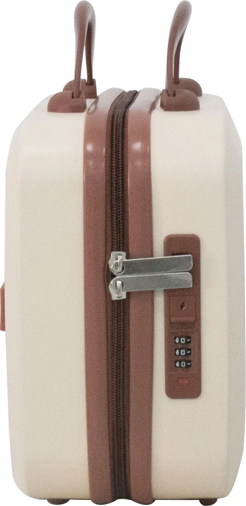 Bolsa de maquillaje de viaje color marrón a la moda 14 pulgadas de equipaje de viaje