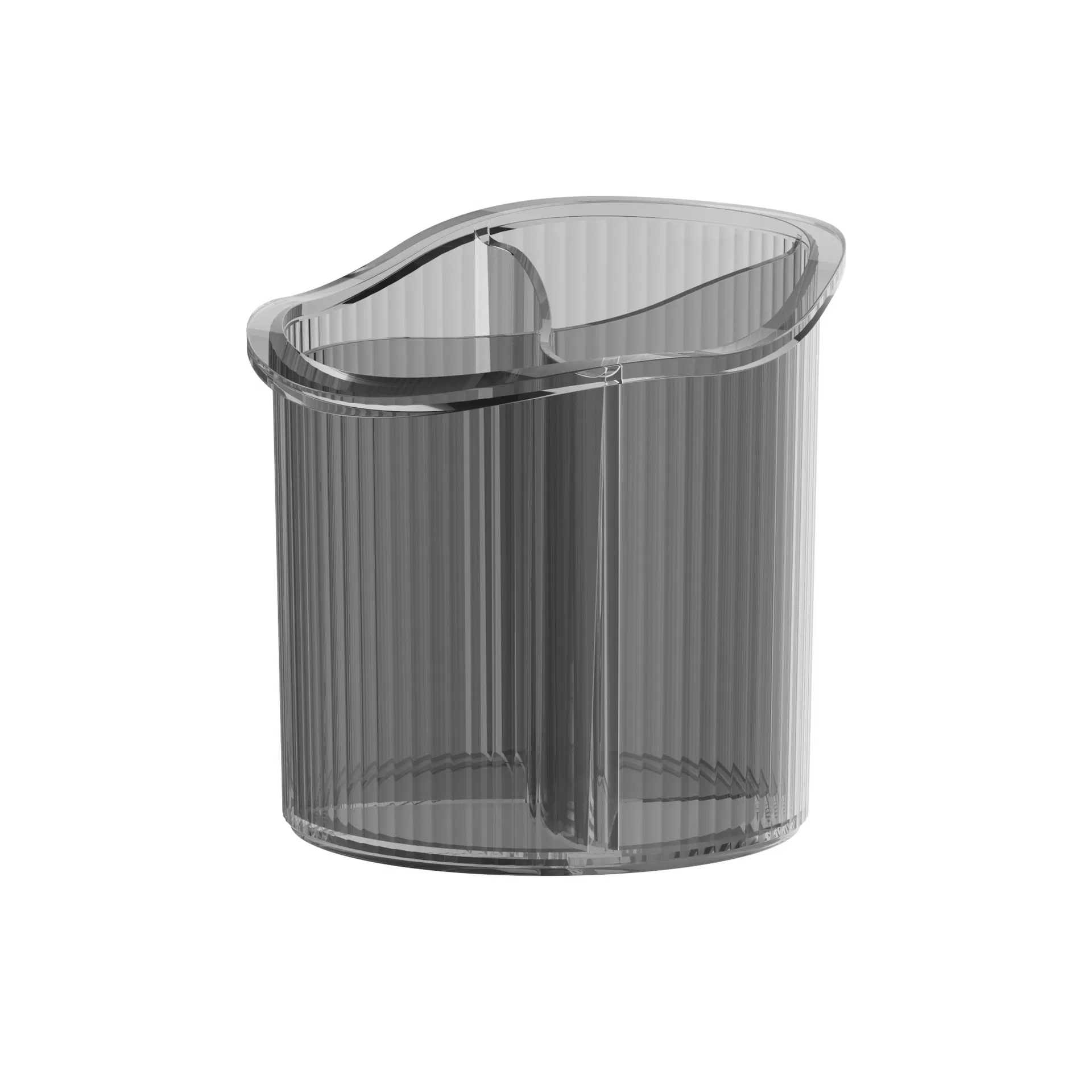 Nuevo modelo de moda organizador de brochas de maquillaje de escritorio de alta transparencia