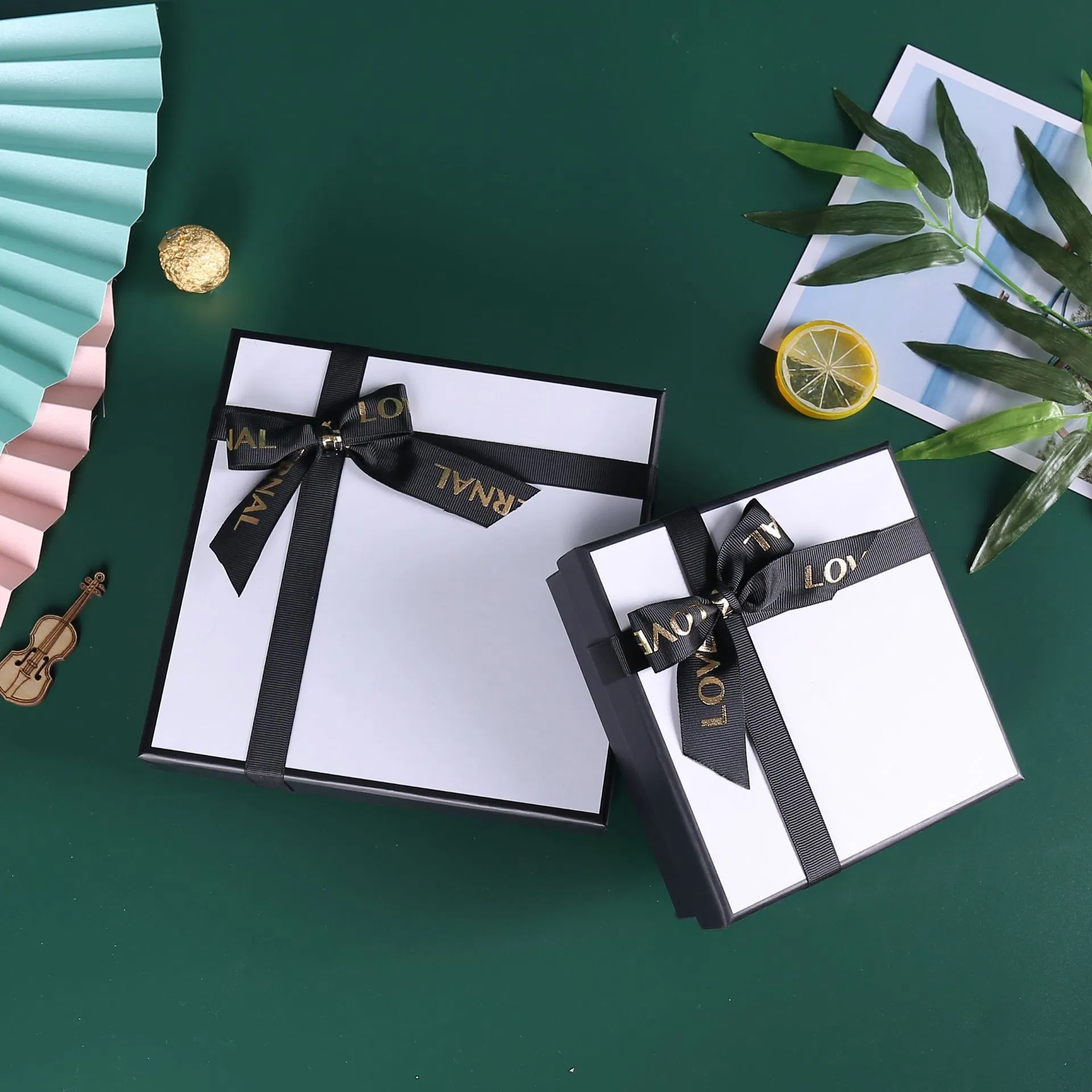 Caja de papel para embalaje de cosméticos con cinta, regalos personalizados para bodas y cumpleaños, cajas de almacenamiento