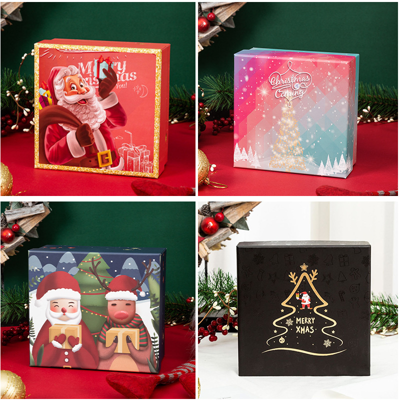Caja de cartón para regalo de Navidad para set de cuidado de la piel, caja de almacenamiento de cosméticos, caja de embalaje personalizada