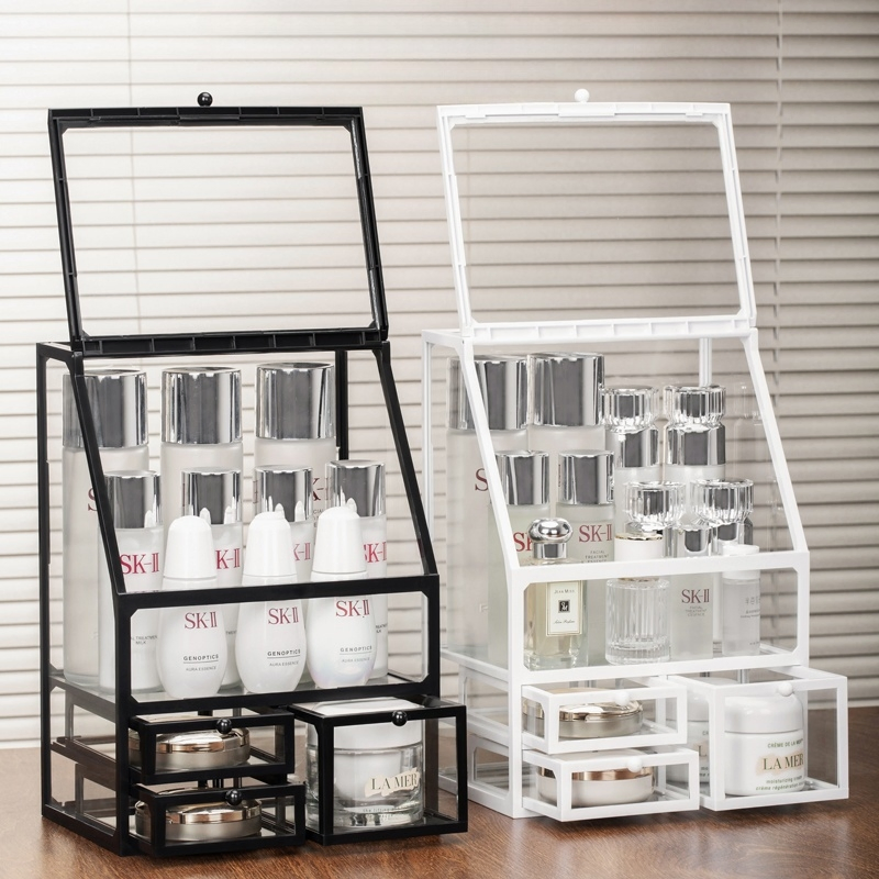 Organizador de Maquillaje de Alta Transparencia Elegante para Soluciones de Almacenamiento Chic