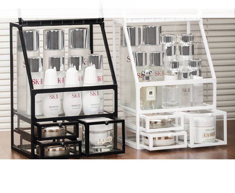 Organizador de Maquillaje de Alta Transparencia Elegante para Soluciones de Almacenamiento Chic