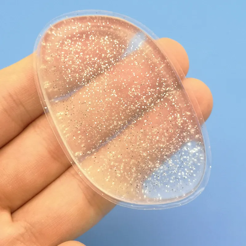 Esponja de maquillaje de silicona transparente