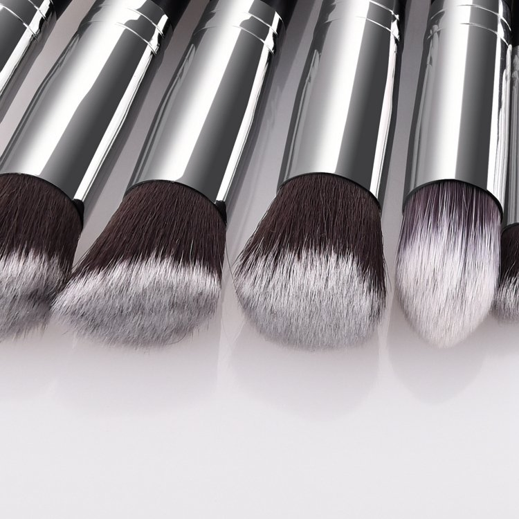 10PCS Conjuntos de Pinceles de Maquillaje, Kit de Pinceles de Maquillaje de Fundación Sintética Premium para Polvo Facial, Rubor, Sombra de Ojos y Kabuki