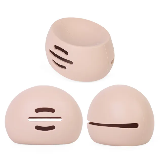 Estuche de almacenamiento para esponjas de maquillaje de silicona de viaje