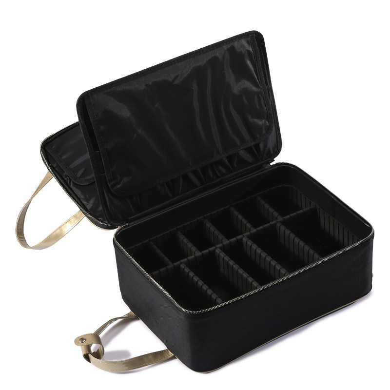 Organizador de maquillaje portátil para viajes, estuche de belleza