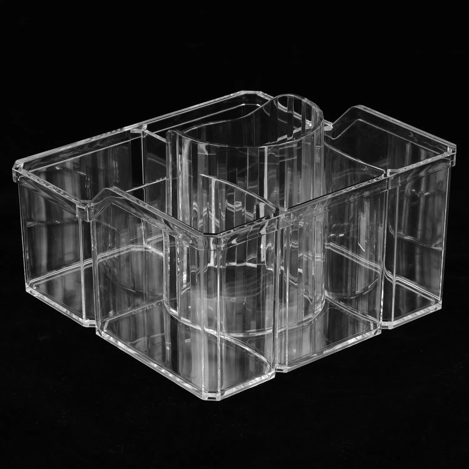 Soporte para brochas de maquillaje de cristal