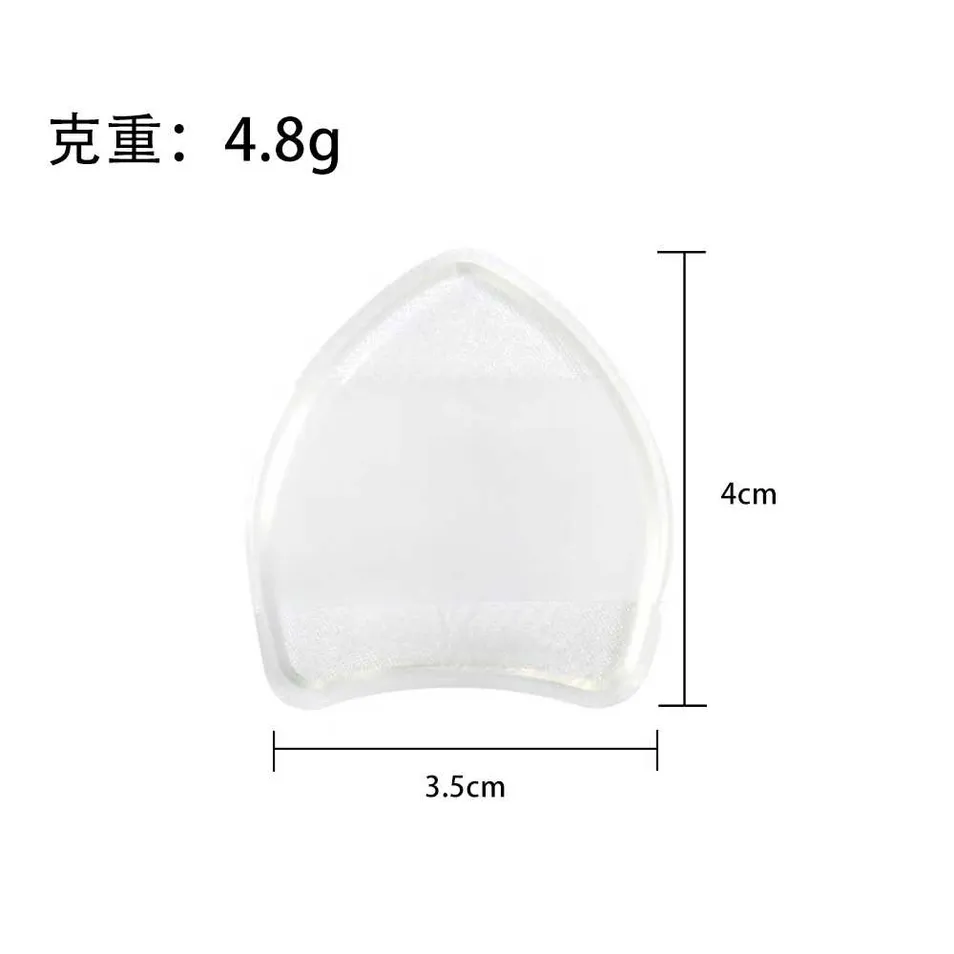 Esponjas de maquillaje de silicona mini transparentes, duraderas, para aplicar base y polvo con los dedos