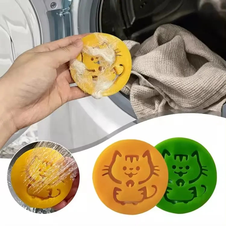 Bolas de lana secadoras creativas para la eliminación de cabello y anti enredos, secado rápido para baños