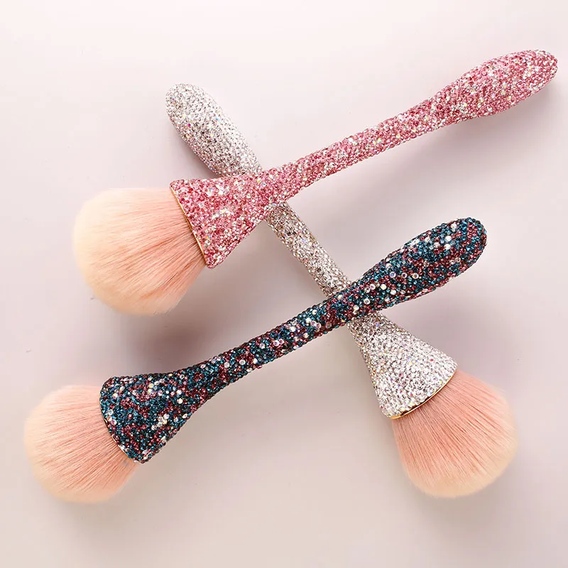 Nuevo Pincel de Maquillaje en Polvo Suelto con Cintura de Diamante