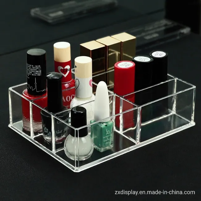 Organizador de Maquillaje de Plástico Acrílico para Almacenamiento de Esmalte de Uñas y Cosméticos