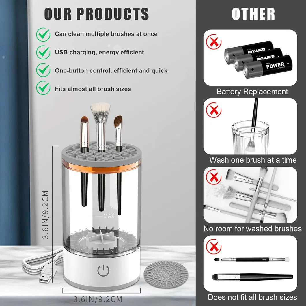 Limpiador automático de brochas de maquillaje eléctricas