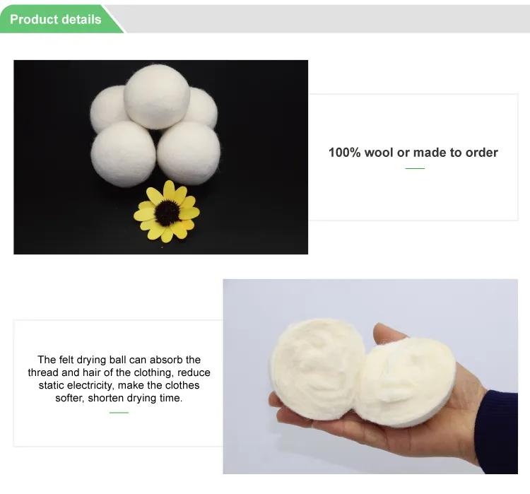 Bolas de lana secadoras creativas para la eliminación de cabello y anti enredos, secado rápido para baños