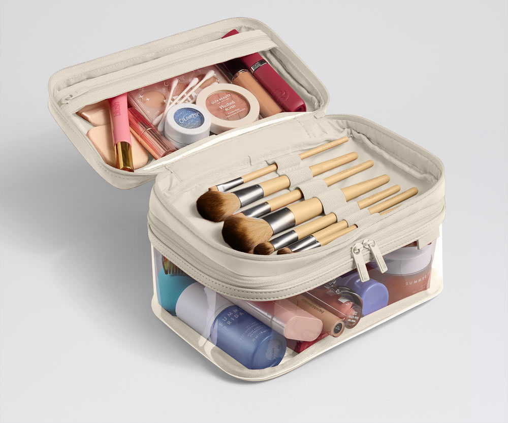 Estuche de maquillaje de viaje personalizado y elegante para damas