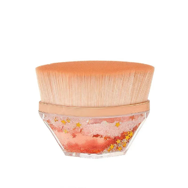 Pincel plano de cerdas sintéticas profesional para base de maquillaje 3