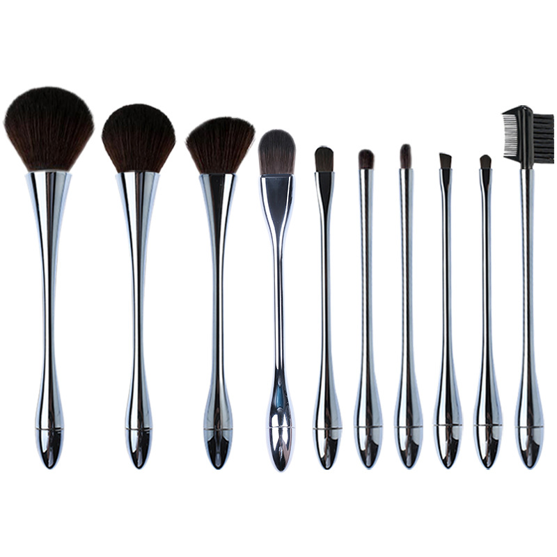 Beautichen Calidad 10PCS Herramientas Cosméticas Suaves Personalizadas Brochas de Maquillaje para Cejas y Rostro Juego de Brochas de Maquillaje con Etiqueta Personalizada