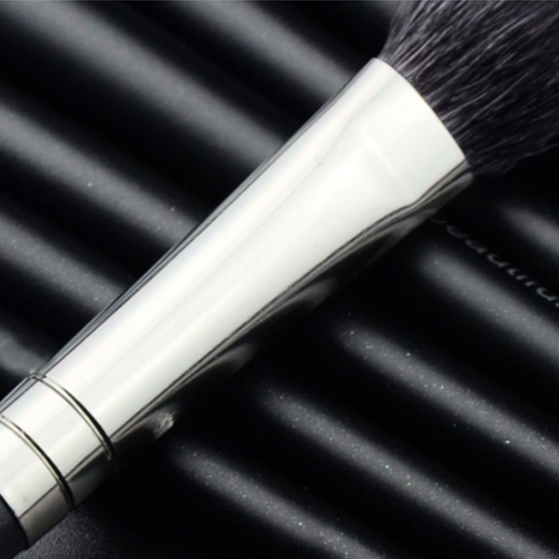 Conjunto de brochas de maquillaje para difuminar sombras de ojos de alta calidad al por mayor, con mango de madera de abedul y pelo sintético de cabra y pony, con logo