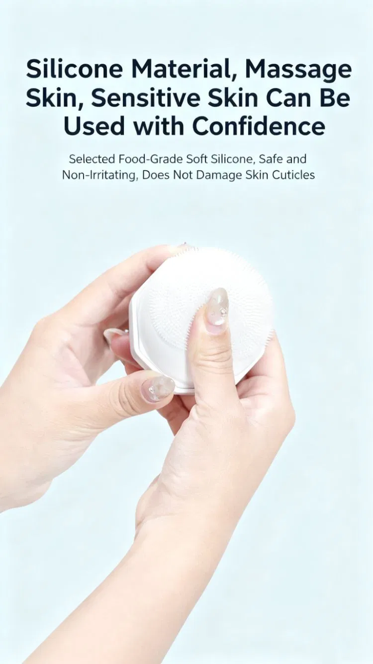 Cepillo de limpieza facial manual de silicona suave e impermeable