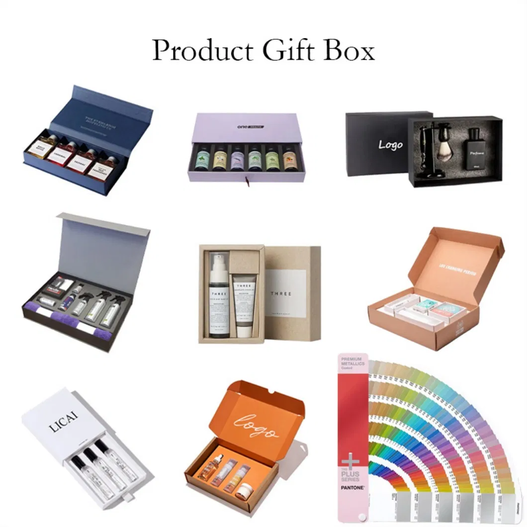 Caja de regalo de lujo para bodas con logotipo personalizado, caja de cartón de papel PU para empaquetado de joyas, almacenamiento de perfumes y cosméticos con asa
