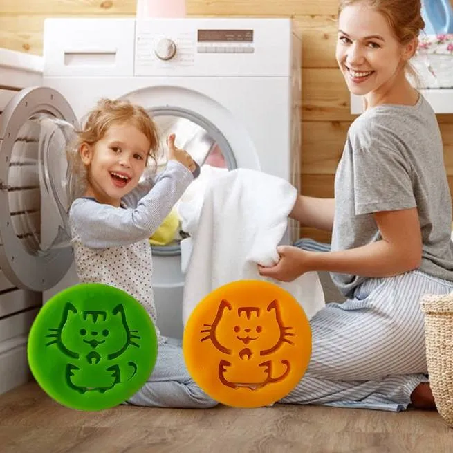 Bolas de lana secadoras creativas para la eliminación de cabello y anti enredos, secado rápido para baños