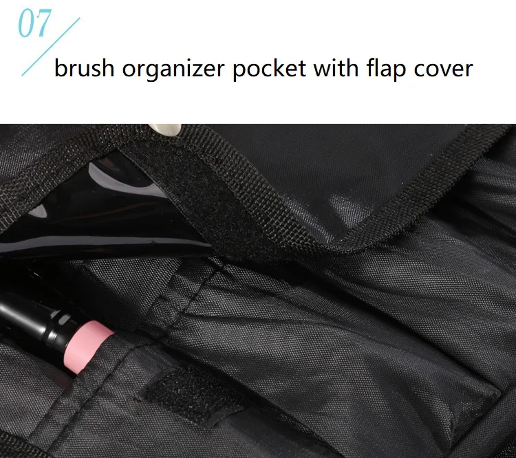 Organizador de maquillaje portátil para viajes, estuche de belleza