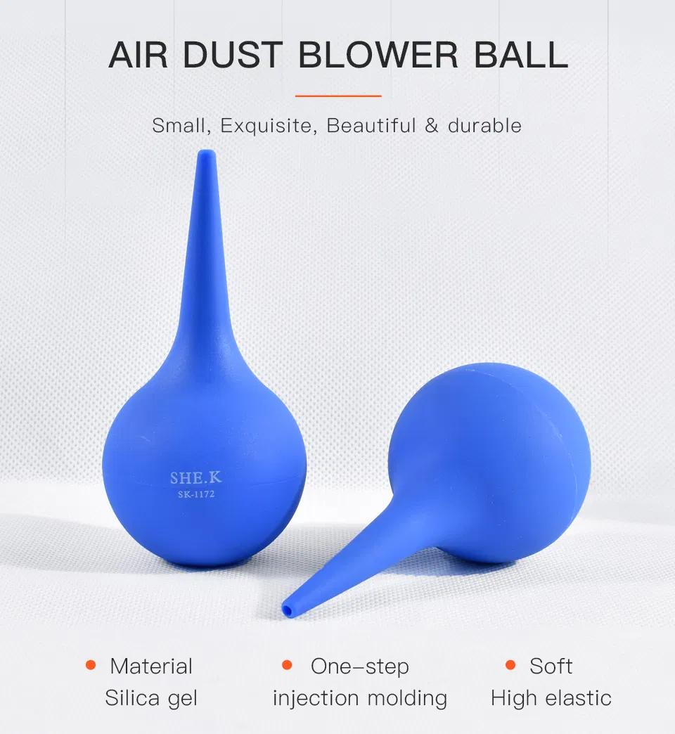 Inicio Fuerte Soplador de Aire de Goma Azul Herramienta de Limpieza de Látex para Quitar Polvo